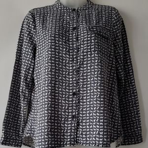Liz Claiborne Sz M Petite Long Sleeve Shirt